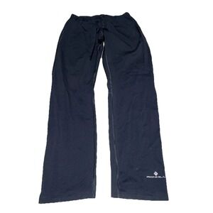 RONHILL‎ MENS Sz MEDIUM PANTS PULL ON BLACK RUNNING FITNESS